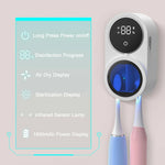 Charger l&#39;image dans la galerie, Wall Mounted Toothbrush Holder And Cleaner Smart Light Cleaning And Fan Drying Automatic Rotating Cover Toothbrush Case
